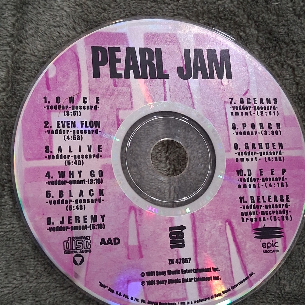 Pearl Jam Graphic Compact Disc Only